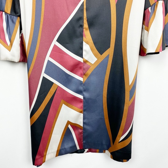 El Corte Ingles Ruffle Sleeve Flowing Dress Printe - Picture 8 of 16